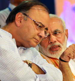 Arun Jaitley and Narendra Modi